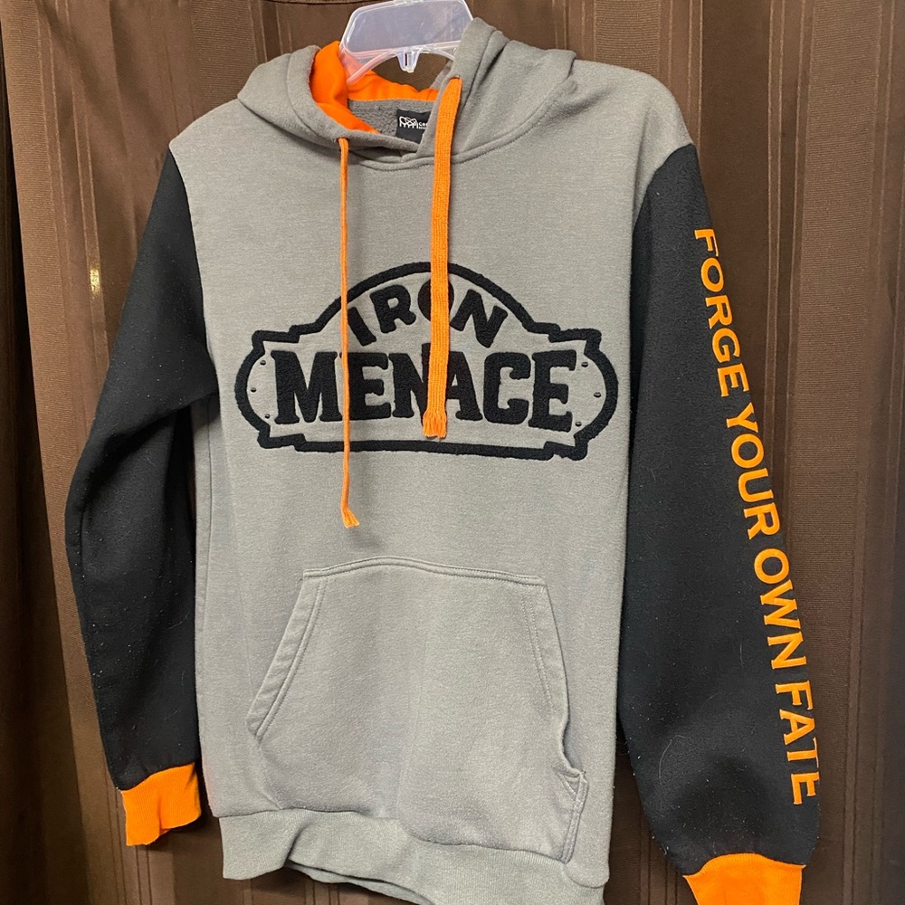 Gray and Orange Hoodie